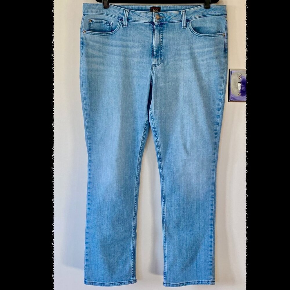 Lee Jeans Size 18 Long Mid-Rise Bootcut Stretch Vintage Women's Plus Comfy EUC